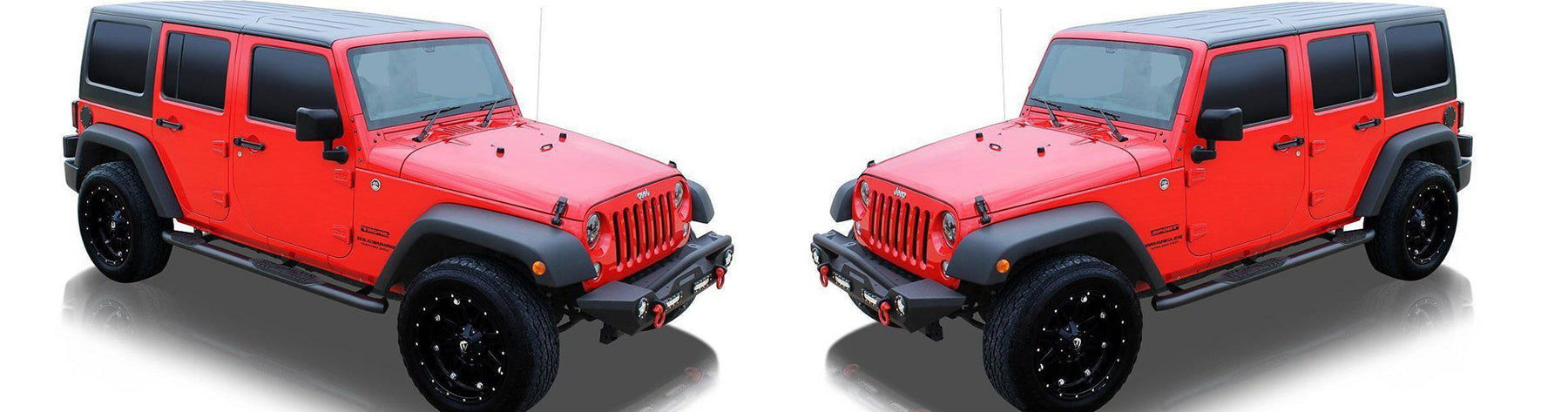 Raptor Series 1508-0655BT 4" OE Style Curved Oval Step Bars 07-18 Jeep Wrangler 4 Door JK