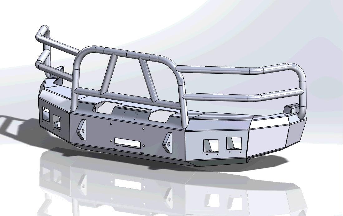 HammerHead 600-56-0110 X-Series Full Brushguard Winch Front Bumper 1999-2002 Chevrolet Silverado 1500; 2001-2006 Chevrolet Tahoe/Suburban - Bumper Only View