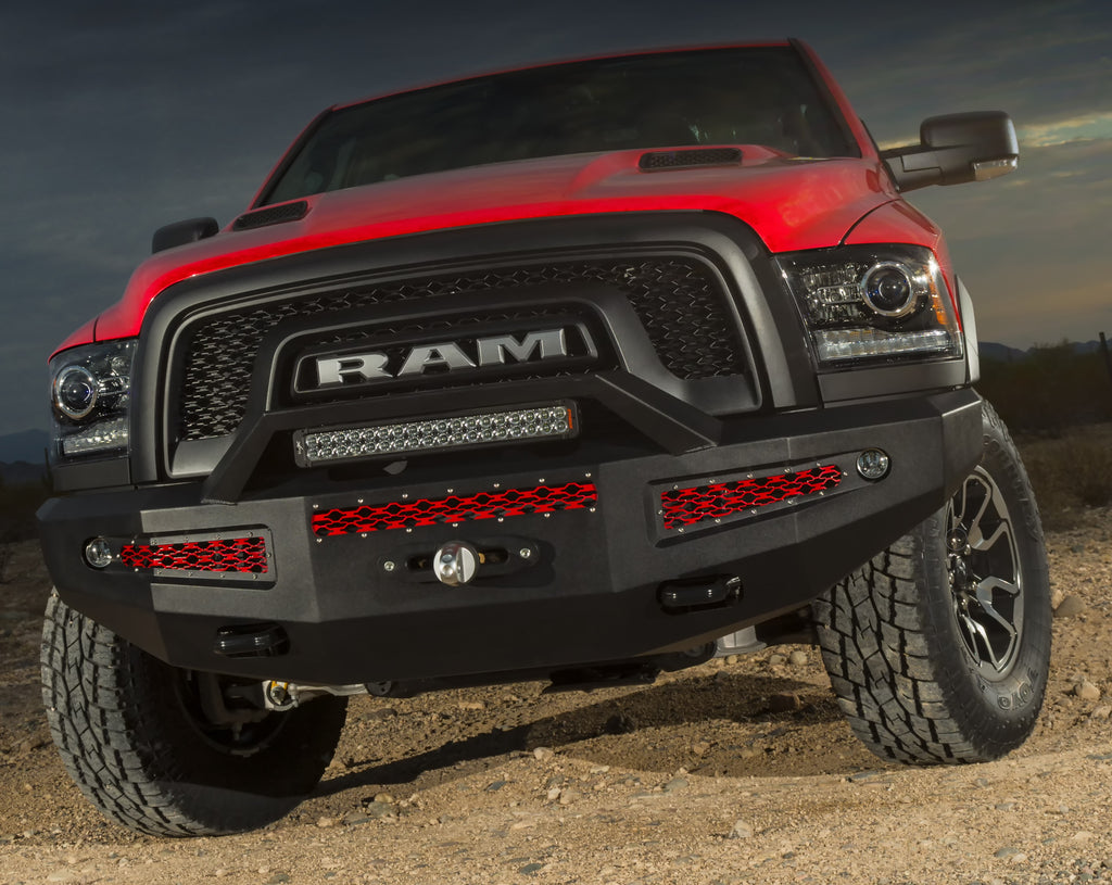 ICI AL-FBM11DGN-RT Aluminum Front Bumper, Dodge Ram Rebel, 2015-2018, Close Up On truck