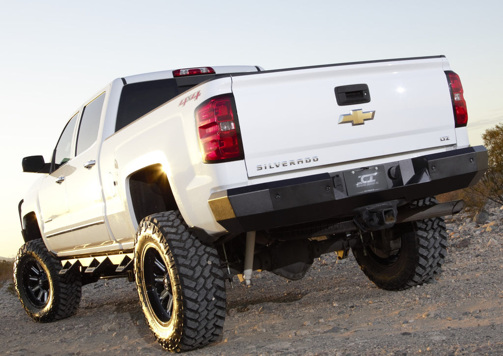 ICI AL-RBM95CHN Aluminum Rear Bumper, Chevrolet Silverado 1500, 2015-2019, Installed View