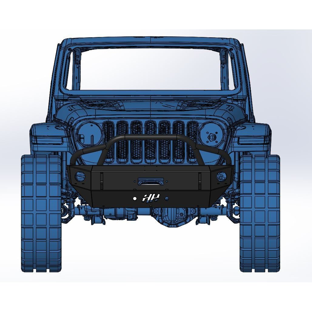 HammerHead 600-56-0761 "Stubby" Pre-Runner Winch Front Bumper Jeep JL 2018+; Jeep Gladiator 2019+