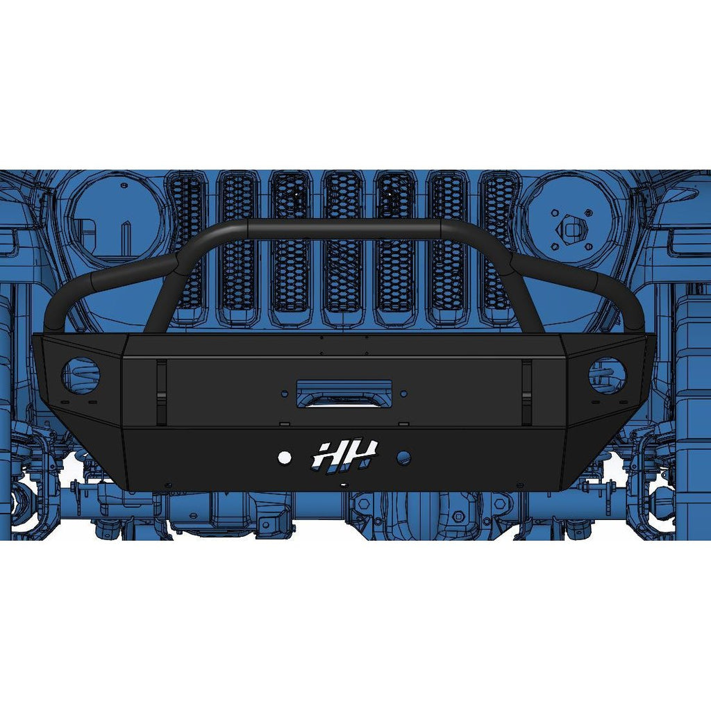 HammerHead 600-56-0761 "Stubby" Pre-Runner Winch Front Bumper Jeep JL 2018+; Jeep Gladiator 2019+