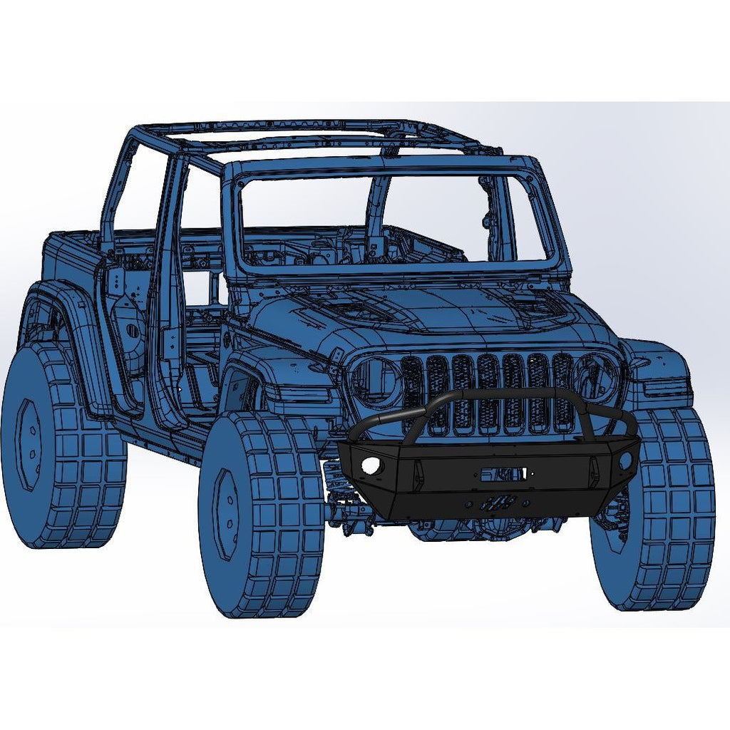 HammerHead 600-56-0761 "Stubby" Pre-Runner Winch Front Bumper Jeep JL 2018+; Jeep Gladiator 2019+