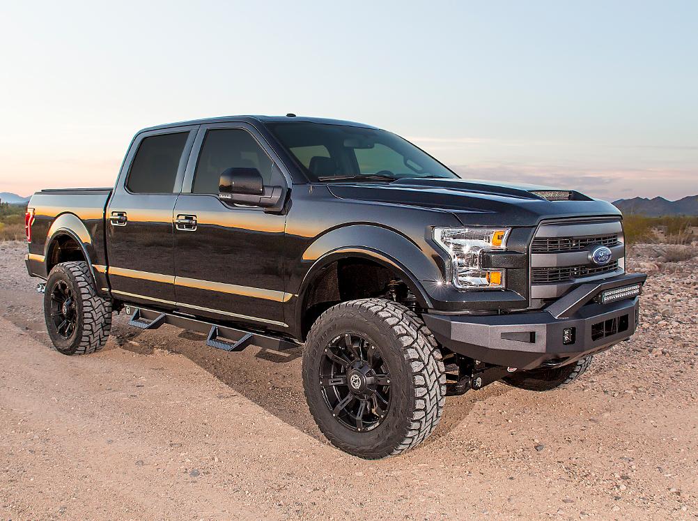 ICI AL-FBM84FDN-RT Aluminum Front Bumper, Ford F150/Eco Boost 2015-2017, Liefstyle Side View