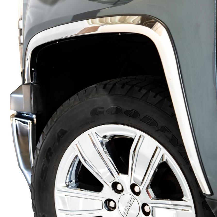 ICI Stainless Steel Fender Trim, 2004-2013 Ford F150 W/O Flares, 4 Pc 3/4 Fit, FOR051