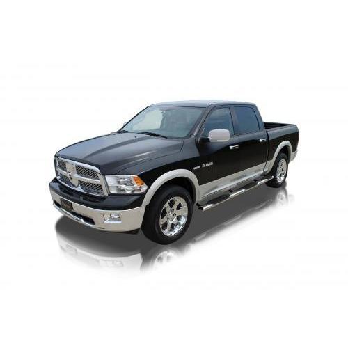 Raptor Series 1002-0137M 5" Oval W2W Step Bars 09-18 Dodge Ram Crew Cab (Rocker Panel Mount)